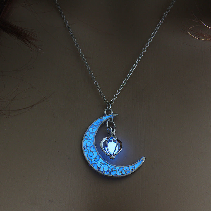 Glow In the Dark Moon Necklace