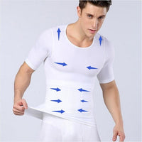 Thumbnail for Male Chest Compression T-shirt Fitness Hero Belly Buster Slimming