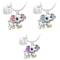 Thumbnail for Women Necklace Blue Cute Elephant Necklace Fashion Cartoon Animal Necklaces For Kids Necklaces Jewelry Gifts