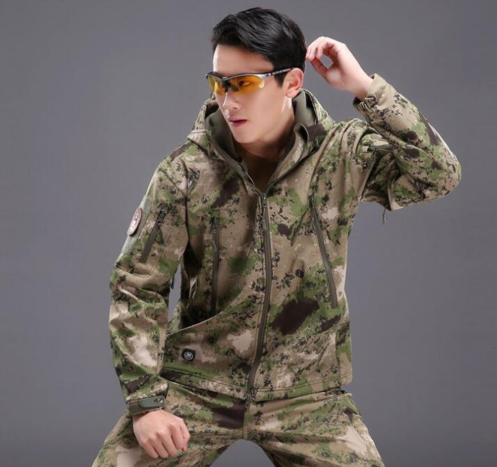 Hunting clothes Outdoor Shark Skin tad v4 Tactical millitary Softshell Jacket Suit Men Waterproof Combat Jacket