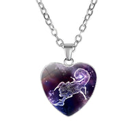 Thumbnail for Women's Zodiac Heart Pendant Necklace