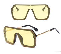 Thumbnail for Oversize Sunglasses Fashion Style Square Sun Glasses One Pieces Mirror Lens UV400 Women Men Brands