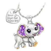 Thumbnail for Women Necklace Blue Cute Elephant Necklace Fashion Cartoon Animal Necklaces For Kids Necklaces Jewelry Gifts