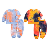 Thumbnail for Tie-Dye Children Wear Set Toddler Long Sleeve O-neck Tops