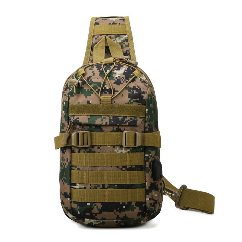 Outdoor Tactical Camouflage Military Fan Portable Chest Bag