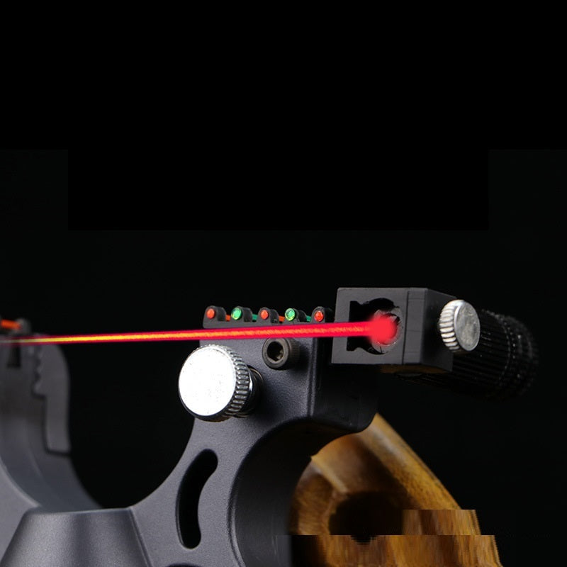 Combat High Precision And Powerful Flat Rubber Band Laser Aiming Infrared Slingshot