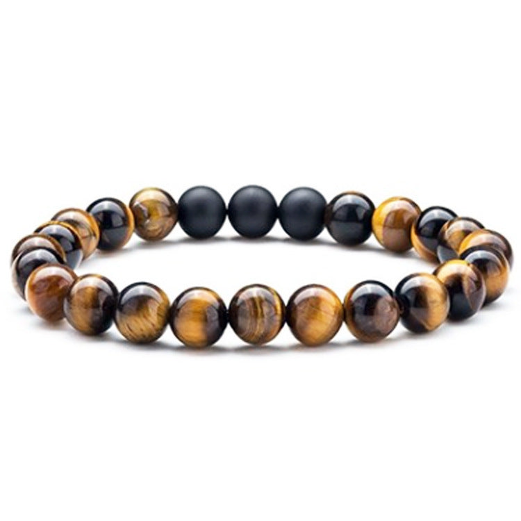 Tiger Eye Couple Bracelets Matte Black Agate Beads Bracelet