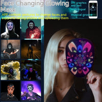 Thumbnail for Halloween Face Masks Full Color LED Luminous Mask Face Changing Mask Party Bar Props