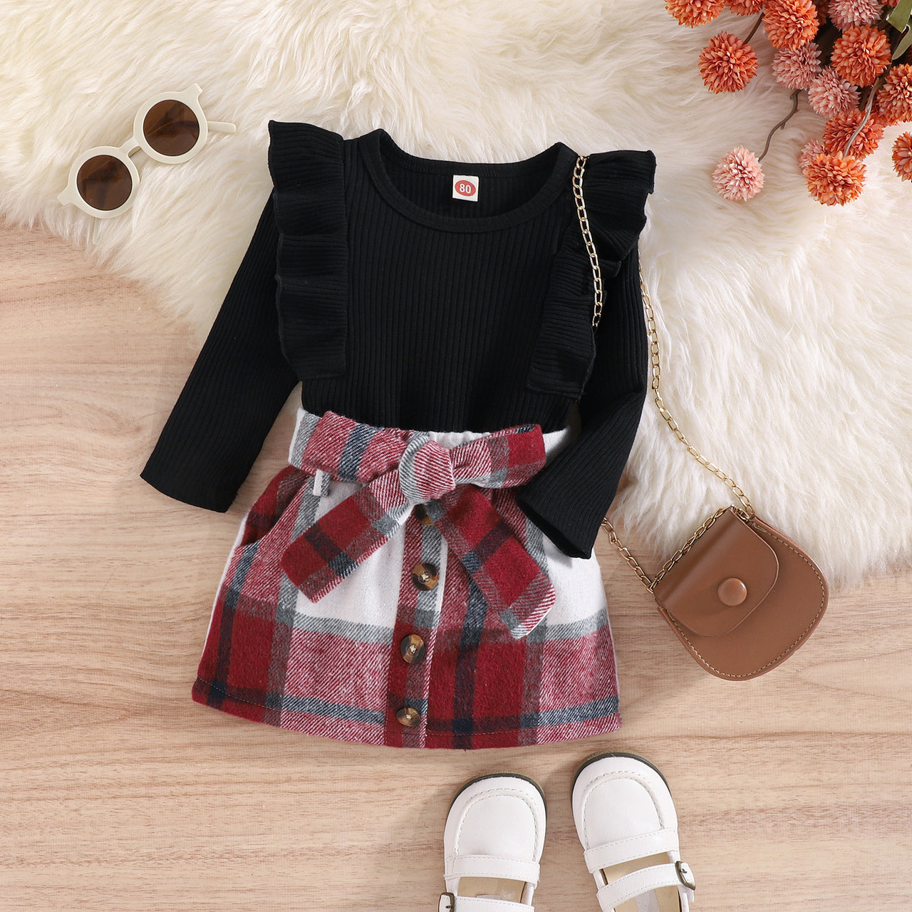 Fashion Tops Plaid Skirt Outfit