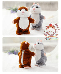 Thumbnail for Cute Walking Talking Hamster Wooddy Time Stuffed Plush Animal Dolls Speaking Kid Educational Toy Repeat Sound Language