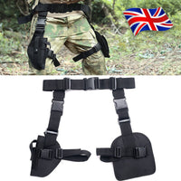 Thumbnail for Black Tactical Pistol Drop Leg Thigh Holster Mag Pouch And Belt Gun Holster NEW