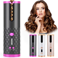 Thumbnail for Rechargeable Automatic Hair Curler Women Portable Hair Curling Iron LCD Display Ceramic Curly Rotating Curling Wave Styer