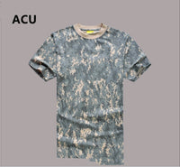 Thumbnail for Mesh Round Neck Foreign Military Camouflage T-shirt Military Fan Camouflage Short Sleeves