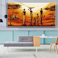 Thumbnail for Abstract African Woman Canvas Wall Art Poster