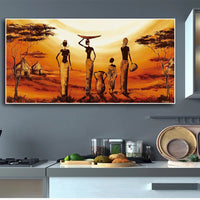 Thumbnail for Abstract African Woman Canvas Wall Art Poster