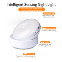 Thumbnail for Rotating Human Body Sensor Light Corridor Garage Light Wardrobe Light Motion Sensor Night Light