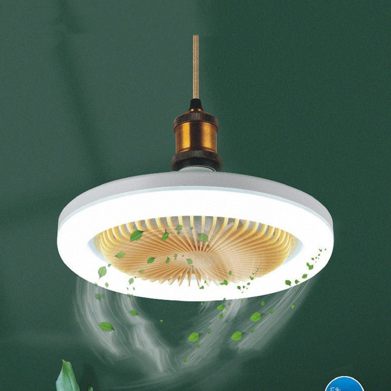 26cm Round Remote Control Ceiling Fan With E27 30W LED Lamp Hanging Fan Home Room Office Air Cooling Fan Light